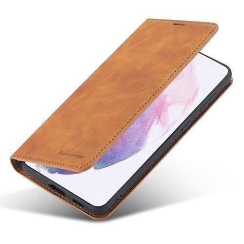 Galaxy S21 FE Case - Retro Leather Wallet Phone Case for Galaxy S21 FE 5G Belts, Buckles and Wallets