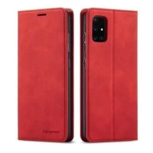 Galaxy A50 Case - Retro Magnetic Leather Galaxy A50 Case Belts, Buckles and Wallets
