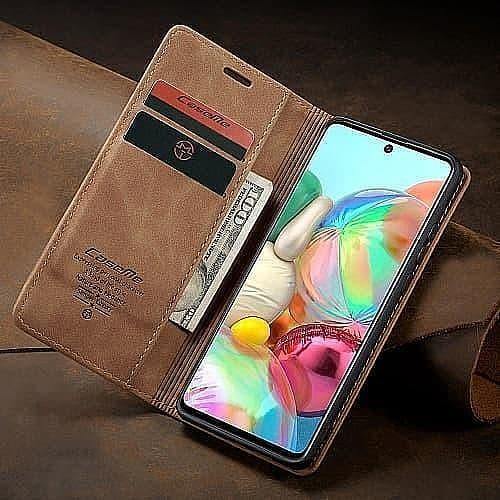 Galaxy A72 Case - Vintage Leather Case for Galaxy A72 5G Belts, Buckles and Wallets