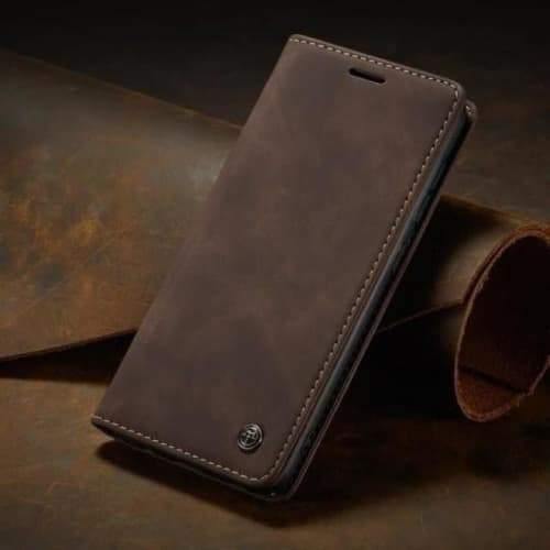 Galaxy S21 FE Case - Vintage Leather Samsung S21 FE Wallet Case Belts, Buckles and Wallets